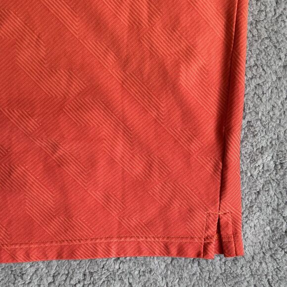 PUMA Polo Shirt Mens Medium Orange Stripes Cool Cell Golf Sport Lifestyle - Picture 8 of 16
